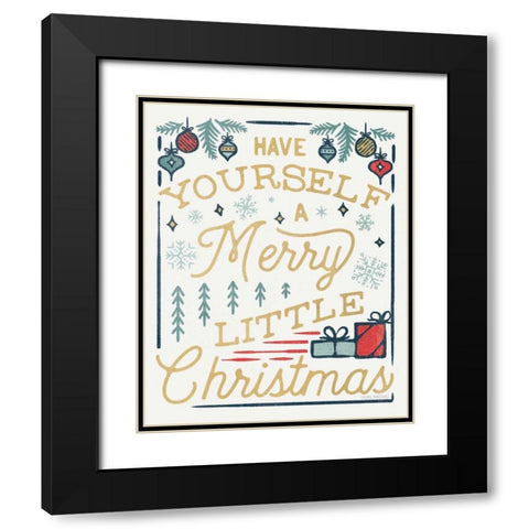Christmas Adventures IV Black Modern Wood Framed Art Print with Double Matting by Marshall, Laura