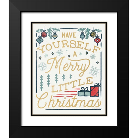 Christmas Adventures IV Black Modern Wood Framed Art Print with Double Matting by Marshall, Laura