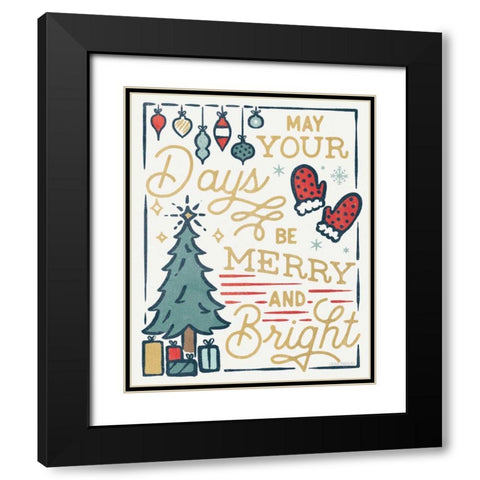 Christmas Adventures VI Black Modern Wood Framed Art Print with Double Matting by Marshall, Laura