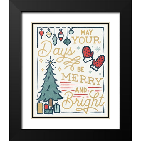 Christmas Adventures VI Black Modern Wood Framed Art Print with Double Matting by Marshall, Laura