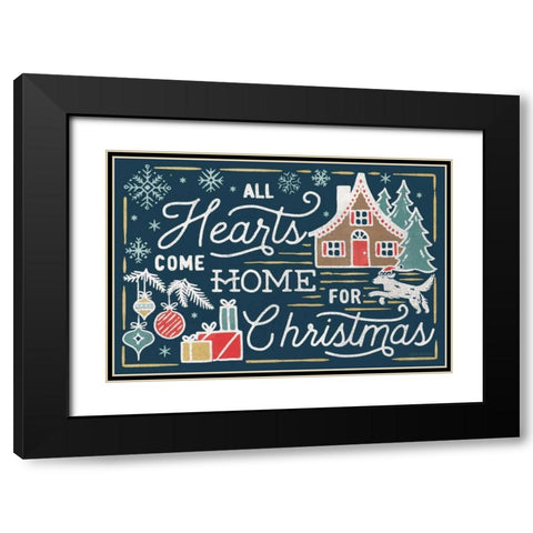 Christmas Adventures I Dark Black Modern Wood Framed Art Print with Double Matting by Marshall, Laura