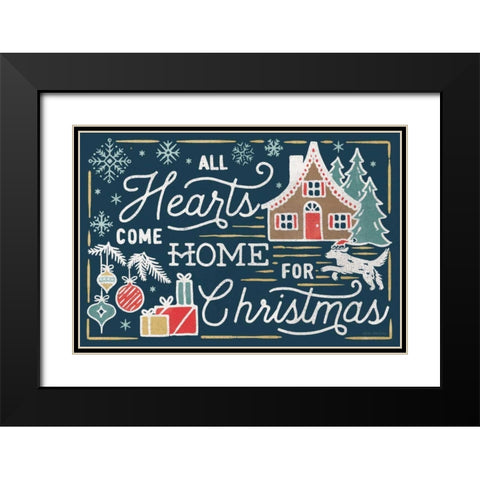Christmas Adventures I Dark Black Modern Wood Framed Art Print with Double Matting by Marshall, Laura
