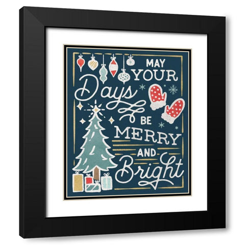 Christmas Adventures VI Dark Black Modern Wood Framed Art Print with Double Matting by Marshall, Laura