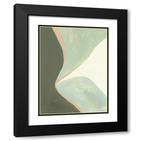 Retro Abstract III Black Modern Wood Framed Art Print with Double Matting by Nai, Danhui