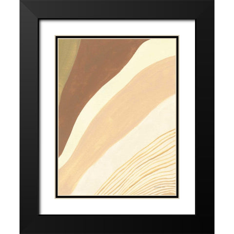 Retro Abstract IV Black Modern Wood Framed Art Print with Double Matting by Nai, Danhui