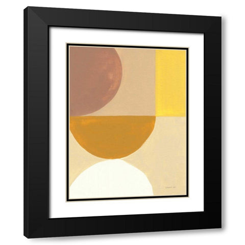 Retro Abstract V Black Modern Wood Framed Art Print with Double Matting by Nai, Danhui