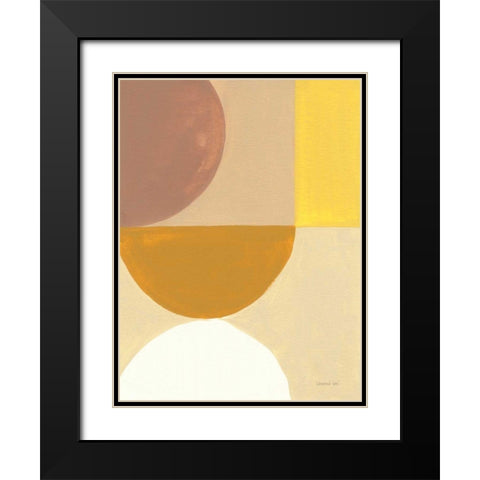 Retro Abstract V Black Modern Wood Framed Art Print with Double Matting by Nai, Danhui