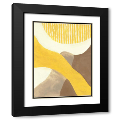 Retro Abstract VI Black Modern Wood Framed Art Print with Double Matting by Nai, Danhui