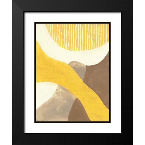 Retro Abstract VI Black Modern Wood Framed Art Print with Double Matting by Nai, Danhui