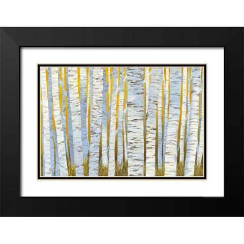 Aspen Grove Black Modern Wood Framed Art Print with Double Matting by Lovell, Kathrine