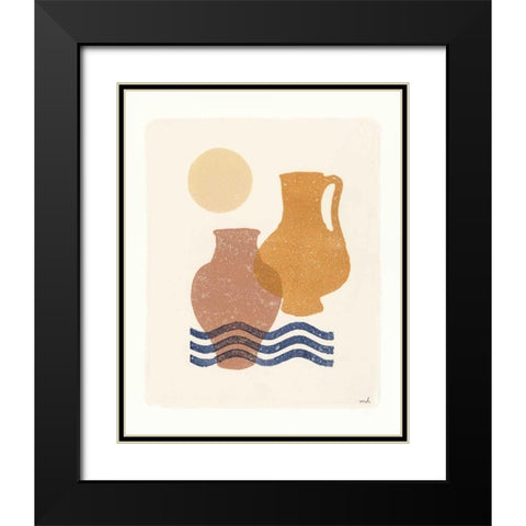Oasis I Black Modern Wood Framed Art Print with Double Matting by Hershey, Moira
