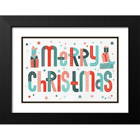 Retro Holiday I Black Modern Wood Framed Art Print with Double Matting by Marshall, Laura