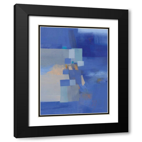 Blue Dawn Black Modern Wood Framed Art Print with Double Matting by Maye, Jo