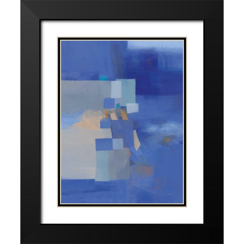 Blue Dawn Black Modern Wood Framed Art Print with Double Matting by Maye, Jo