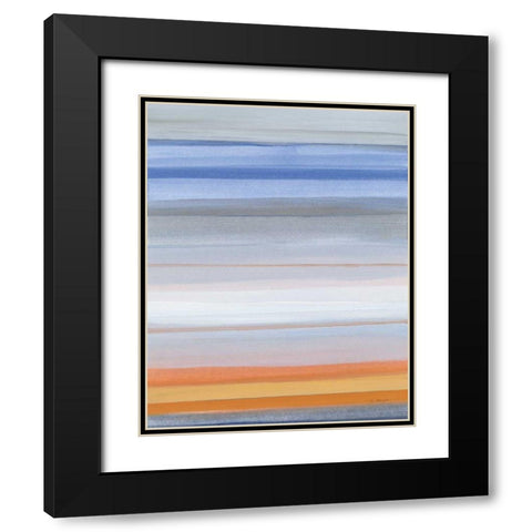 Horizons Black Modern Wood Framed Art Print with Double Matting by Maye, Jo