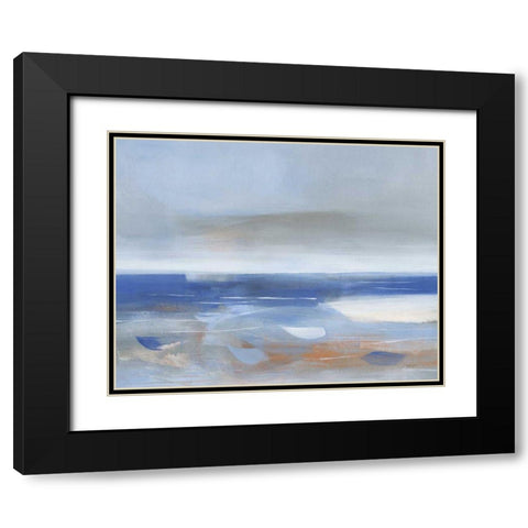 Calm Sea Black Modern Wood Framed Art Print with Double Matting by Maye, Jo