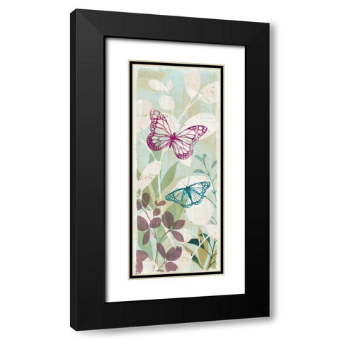 Fluttering Panel I Black Modern Wood Framed Art Print with Double Matting by Wild Apple Portfolio