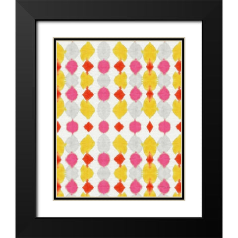 Watermark Yellow Pink I Black Modern Wood Framed Art Print with Double Matting by Green, Nancy