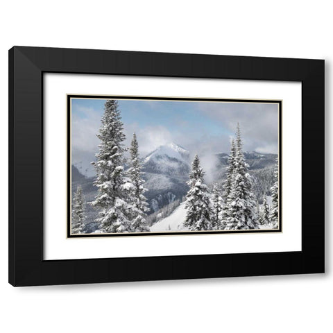 North Cascades in Winter I Black Modern Wood Framed Art Print with Double Matting by Majchrowicz, Alan