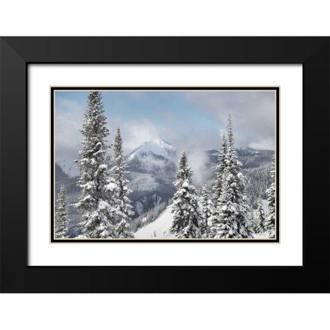 North Cascades in Winter I Black Modern Wood Framed Art Print with Double Matting by Majchrowicz, Alan