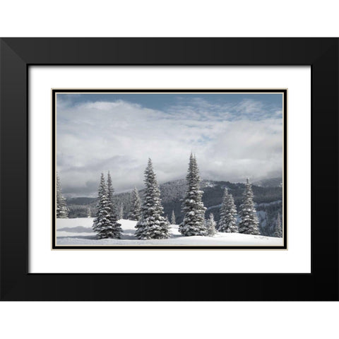 North Cascades in Winter II Black Modern Wood Framed Art Print with Double Matting by Majchrowicz, Alan