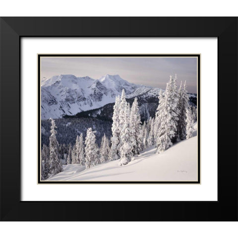 Cariboo Mountains Black Modern Wood Framed Art Print with Double Matting by Majchrowicz, Alan