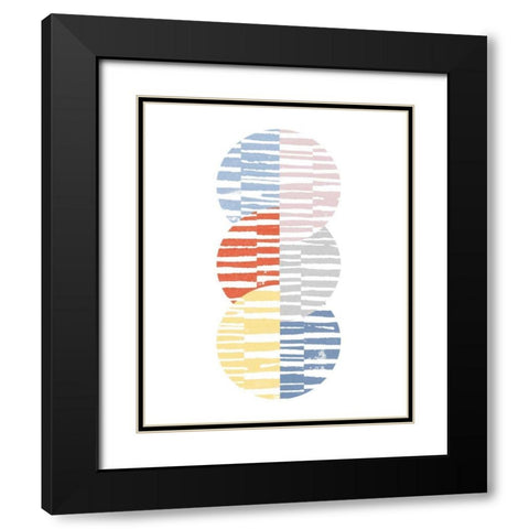 Meditate I Bright Black Modern Wood Framed Art Print with Double Matting by Hershey, Moira