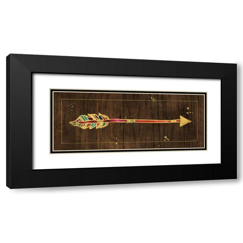 Beautiful Arrows III on Wood No Words Black Modern Wood Framed Art Print with Double Matting by Pela Studio