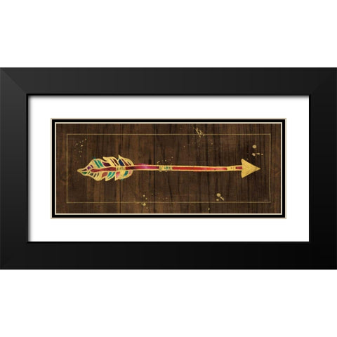 Beautiful Arrows III on Wood No Words Black Modern Wood Framed Art Print with Double Matting by Pela Studio