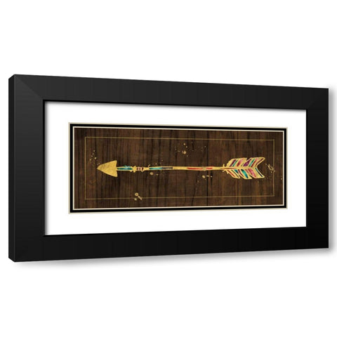 Beautiful Arrows IV on Wood No Words Black Modern Wood Framed Art Print with Double Matting by Pela Studio