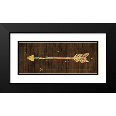 Beautiful Arrows IV on Wood No Words Black Modern Wood Framed Art Print with Double Matting by Pela Studio