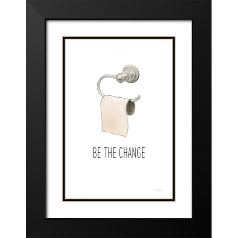 Be The Change Black Modern Wood Framed Art Print with Double Matting by Wiens, James