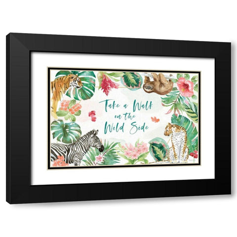 From the Jungle I Black Modern Wood Framed Art Print with Double Matting by Grove, Beth