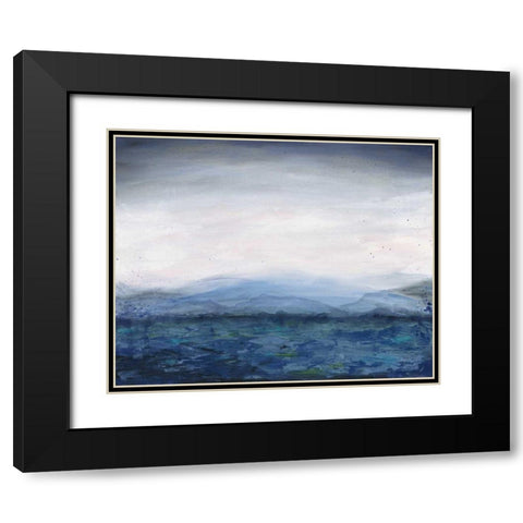 Mountain Lake Black Modern Wood Framed Art Print with Double Matting by Prahl, Courtney