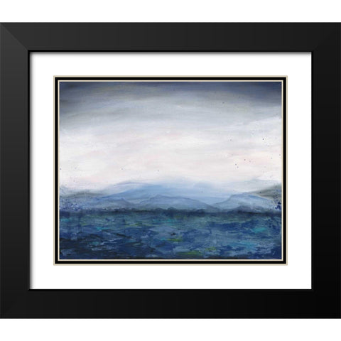 Mountain Lake Black Modern Wood Framed Art Print with Double Matting by Prahl, Courtney