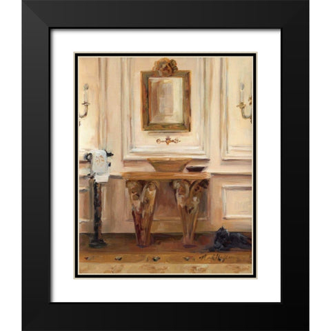 Classical Bath I - Wag Black Modern Wood Framed Art Print with Double Matting by Hageman, Marilyn