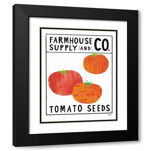 Kitchen Garden Seed Packet III Black Modern Wood Framed Art Print with Double Matting by Averinos, Melissa