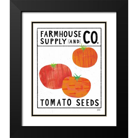 Kitchen Garden Seed Packet III Black Modern Wood Framed Art Print with Double Matting by Averinos, Melissa