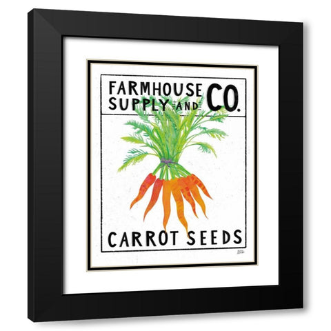 Kitchen Garden Seed Packet IV Black Modern Wood Framed Art Print with Double Matting by Averinos, Melissa