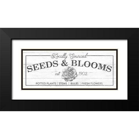 Flower Market II Black Modern Wood Framed Art Print with Double Matting by Wild Apple Portfolio