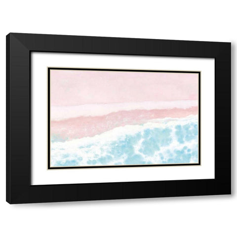 Sky Seaview I No Umbrellas Pink Black Modern Wood Framed Art Print with Double Matting by Wiens, James