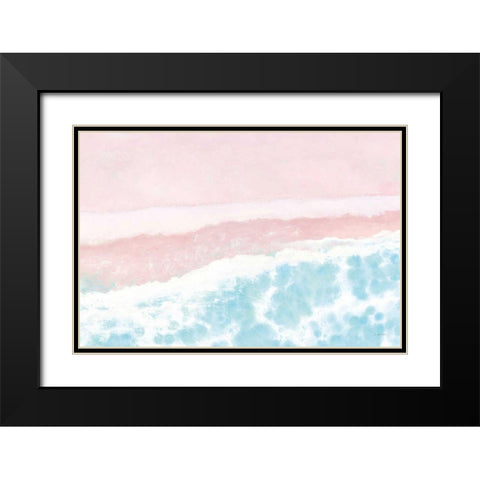 Sky Seaview I No Umbrellas Pink Black Modern Wood Framed Art Print with Double Matting by Wiens, James