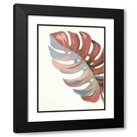 Big Leaf III Black Modern Wood Framed Art Print with Double Matting by Nai, Danhui