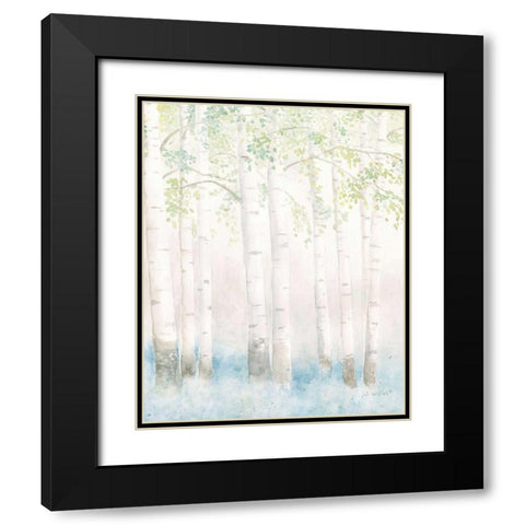 Soft Birches III Black Modern Wood Framed Art Print with Double Matting by Wiens, James