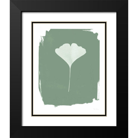Nature by the Lake Gingko I Green Black Modern Wood Framed Art Print with Double Matting by Rhue, Piper