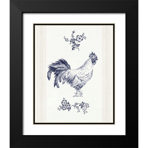 Summer Chickens I Black Modern Wood Framed Art Print with Double Matting by Nai, Danhui