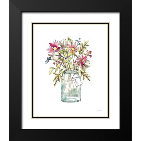 Festive Foliage II Summer Black Modern Wood Framed Art Print with Double Matting by Tavoletti, Anne