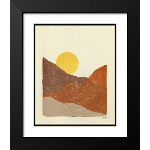 Sedona II Black Modern Wood Framed Art Print with Double Matting by Hershey, Moira