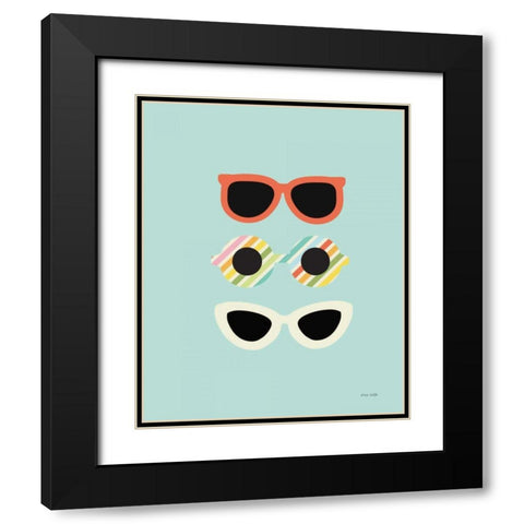 Glamour Sunglasses Black Modern Wood Framed Art Print with Double Matting by Kelle, Ann