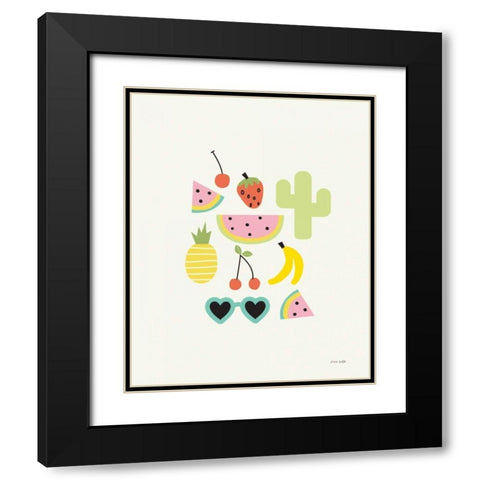 Summer Daze II Black Modern Wood Framed Art Print with Double Matting by Kelle, Ann